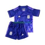 Camisolas de futebol Argentina Criança Equipamento Alternativa World Cup 2022 Manga Curta